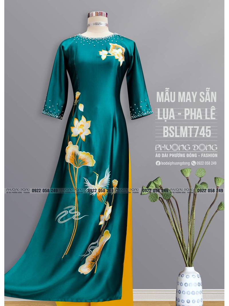 Áo Dài Bà Sui Lụa Thêu Kết Pha Lê BSLMT745